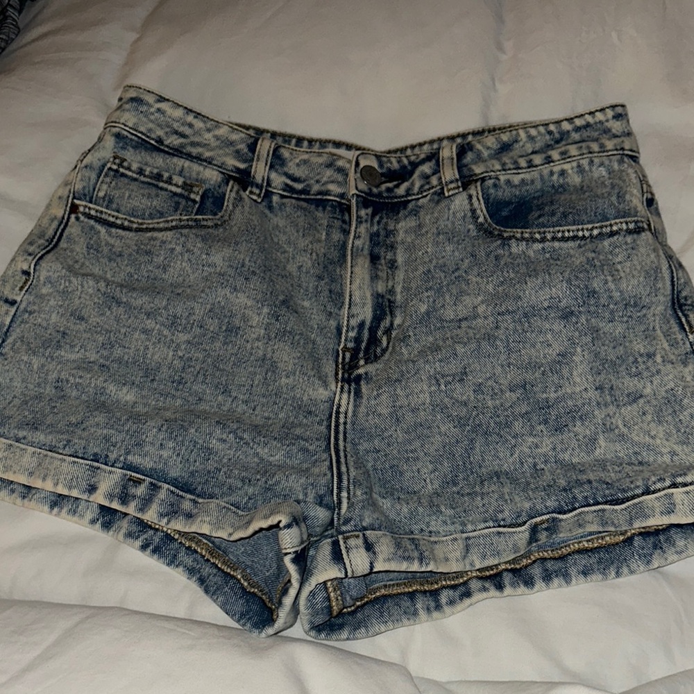 PacSun Light Acid-Wash Blue Denim Shorts